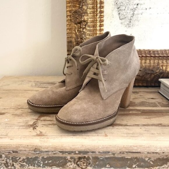 J. Crew Shoes - J. Crew Vintage Platform Heeled Suede Desert Boots! Sz 7